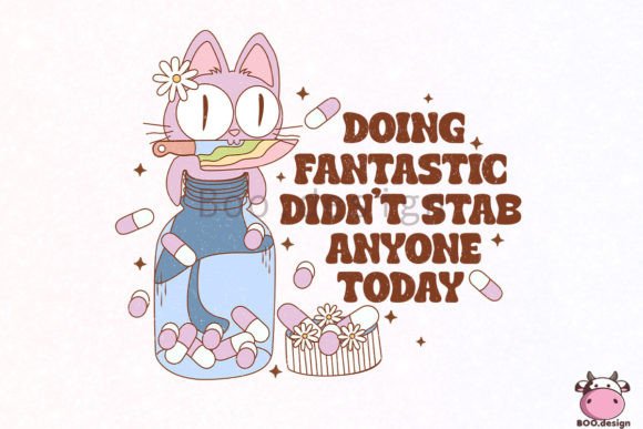 Reviewing the Funny Cat Mental Health Quote PNG for Embroidery