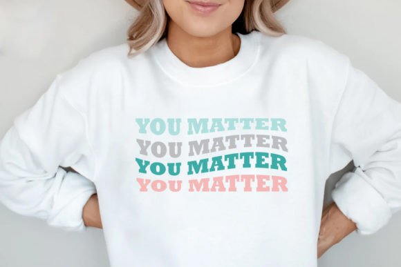 Reviewing You Matter -Mental Health Retro Svg for Embroidery